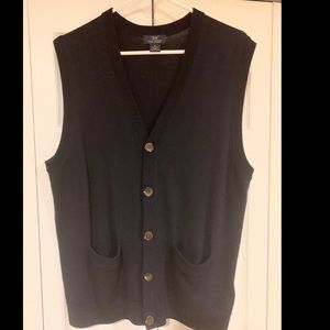 Brooks Brothers Cardigan Vest (navy)